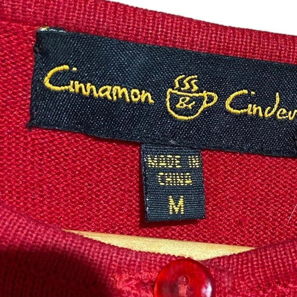 Vintage Christmas Snowman Snowmen Holiday Winter Button Up Cardigan Size Medium - Picture 8 of 9